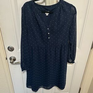 Navy Polka Dot Dress